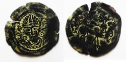 World Coins - ISLAMIC, Umayyad Caliphate. 'Abd al-Malik ibn Marwan, AH 65-86 / AD 685-705. AE Pashiz . Arab-Sasanian, Daray circa AH 71-91 = AD 690-710. Bishapur.