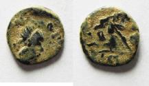 Ancient Coins - Arcadius (AD 393-423). Imitative AE 4 (9mm, 0.72g) possibly copying Alexandria mint issue of AD 388-392. 