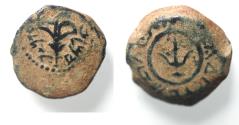 Ancient Coins - Judaea. Alexander Jannaeus (103-76 BC) Æ Prutah . Lily