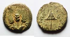 Ancient Coins - JUDAEA, Herodians. Agrippa I. 37-43 CE. AE Prutah .Jerusalem mint.
