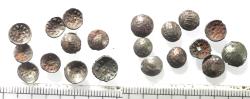 Ancient Coins - LOT OF 10: ARABIA, Southern. Himyar. 'Amd?n Bay?n Yahaqbi?. Circa AD 100-120. AR Fractions. 0.30 gm