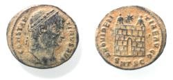 Ancient Coins - CONSTANTINE I AE FOLLIS.. AS FOUND. CAMP GATE