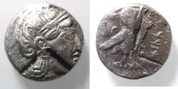 Ancient Coins - Satraps of Mesopotamia. Mazakes, as satrap (c. 331-323/2 BC). AR tetradrachm (23mm, 15.38g). Imitating Athens.