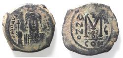 Ancient Coins - Byzantine. Maurice Tiberius AE Follis