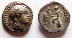 Ancient Coins - Seleukid Kings. Antiochos IV Epiphanes (175-164 BC). AR drachm (17mm, 4.11g). Ekbatana mint.