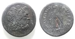 Ancient Coins - PTOLEMY III EUERGETES AE 35. Chi-Rho between legs
