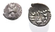 Ancient Coins - Kings of Persis. 2nd century BC. AR Obol