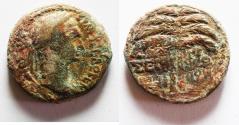 Ancient Coins - AS FOUND. JUDAEA. SEPPHORIS . TRAJAN AE 24