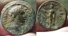 Ancient Coins - EGYPT , ALEXANDRIA , DOMITIAN AE OBOL , EXCEPTIONAL QUALITY AS FOUND