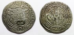 Ancient Coins - HUNNIC TRIBES, Nezak Huns. Shahi Tegin (Sri Shahi). 680-738. AR Drachm