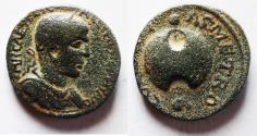 Ancient Coins - Apparently unpublished variety: Syria, Coele Syria. Damascus under Gallienus (AD 253-268). AE 22mm, 11.01g.