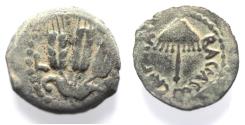 Ancient Coins - JUDAEA, Herodians. Agrippa I. 37-43 CE. AE Prutah .Jerusalem mint.