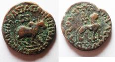 Ancient Coins - INDO-SCYTHIAN KINGS of BAKTRIA. Azes. Circa 58-20 BC. Æ Unit