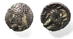 Ancient Coins - Kings of Persis. 2nd century BC. AR Obol