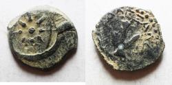 Ancient Coins - Judaea, Alexander Jannaeus, 103-76 BC, AE Prutot (Biblical Widow's Mites).