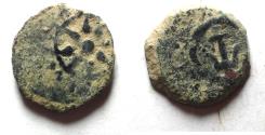 Ancient Coins - Judaea, Alexander Jannaeus, 103-76 BC, AE Prutah (Biblical Widow's Mites).