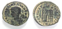Ancient Coins - CONSTANTINE II AE FOLLIS. CAMP GATE