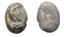 Ancient Coins - Roman Egypt. 3rd century AD. Lead seal impression (21 x 15 mm). Male bust r.