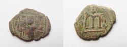 Ancient Coins - ISLAMIC. ARAB-BYZANTINE AE FALS. 650 - 700 A.D 