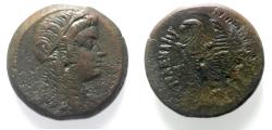Ancient Coins - PTOLEMAIC KINGS of EGYPT. Ptolemy V or Ptolemy VI. 204-180 BC or 180-145 BC. Æ. ISIS