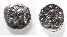 Ancient Coins - Seleukid Kings. Antiochos IV Epiphanes (175-164 BC). AR drachm (16mm, 4.02g). Unattributed eastern issue.