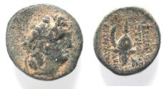 Ancient Coins - Seleukid Kings Tryphon 142-138 B.C. AE 17