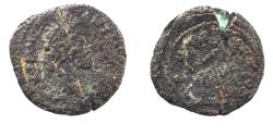 Ancient Coins - DECAPOLIS. PETRA. RARE WITH TYCHE SEATED AE 19