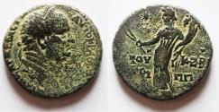 Ancient Coins - Judeae. Herodian Dynasty. Agrippa II with Vespasian (AD 69-79). AE 27mm, 14.54g. Caesarea Panias mint. Struck in year 27 of the first era of Agrippa II (AD 75/6).