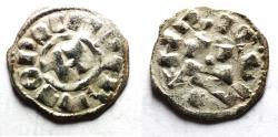 World Coins - The Money that Conquered the Holy Land in the First Crusade: Italy. Lucca. Enrico III. IV or V (1039-1125). AR Denaro