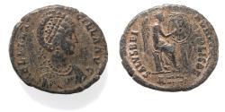 Ancient Coins - AELIA FLACILLA, wife of Theodosius I. Died 386 AD. AE FOLLIS