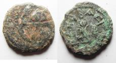Ancient Coins - NEEDS CLEANING: JUDAEA. Herod the Great 37 - 4 BC. AE 8 Prutah Coin