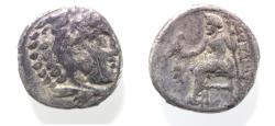 Ancient Coins - LIFE TIME ISSUE: Kings of Macedon. Alexander III the Great (336-323 BC). AR drachm (16mm, 3.44g). Sardes mint. Struck c. 325-323 BC.