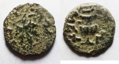Ancient Coins - Judaea. Jewish War. First Revolt. AE Prutah. Year2. 67/68 C.E.