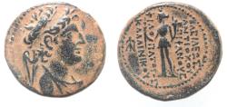 Ancient Coins - Seleukid Kings. Antiochos XII Dionysos (87-82 BC) Æ22. BEAUTIFUL AS FOUND