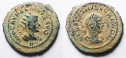 Ancient Coins - HUGE FLAN: AS FOUND: VABALATHUS & AURELIAN BILLON ANTONINIANUS