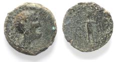Ancient Coins - Decapolis. Nysa-Scythopolis. Bassus. 46-44 BC. Æ (21mm, 4.89 g, 12h). Dated CY 19 (46/5 BC).