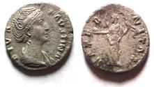Ancient Coins - Faustina I. died 140 AD. AR denarius