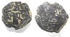World Coins - Arab-Byzantine, Umayyad Caliphate. 'Abd al-Malik ibn Marwan. 65-86 / 685-705. Æ Fals. AMMAN MINT.