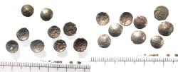 Ancient Coins - LOT OF 9: ARABIA, Southern. Himyar. 'Amd?n Bay?n Yahaqbi?. Circa AD 100-120. AR Fractions. 0.30 gm