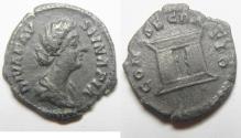 Ancient Coins - DIVA FAUSTINA Jr. SILVER DENARIUS. ALTAR.
