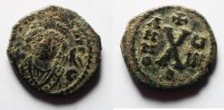 Ancient Coins - Byzantine. Maurice Tiberius AE DECANUMMIUM