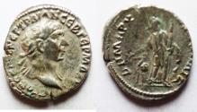 Ancient Coins - Arabia. Petra or Bostra Mint. Trajan 98 - 117 A.D. Silver Drachm