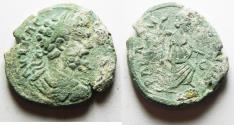 Ancient Coins - CHOICE COIN. AS FOUND: ARABIA, Rabbathmoba. Septimius Severus. AD 193-211. Æ 28