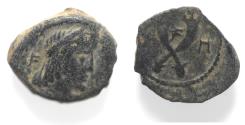 Ancient Coins - NABATAEAN . SYLLAUES , ONLY RULED SIX MONTHS. AE 17