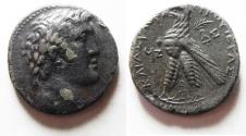 Ancient Coins - 30 PIECES OF SILVER: GREEK. Phoenicia.  Tyre. AR shekel (tetradrachm). 26mm, 12.32g. Struck in cvic year 97 (30/29 BC).