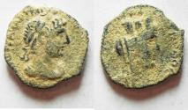Ancient Coins - NICE DESERT PATINA: ARABIA. PETRA. HADRIAN AE 18