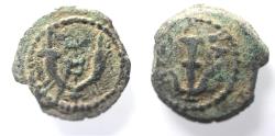 Ancient Coins - Judaea. Herodian Dynasty. Herod I the Great (37-4 BC). AE prutah