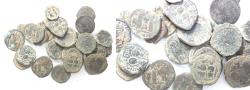 Ancient Coins - BYZANTINE:  LOT OF 26 BRONZE COINS. AS FOUND