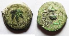 Ancient Coins - Judaea. Jewish War. First Revolt. AE Prutah. Year 3. 68/69 C.E.