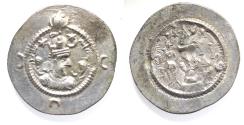 Ancient Coins - Sasanian Empire. Khusro I (AD 531-579) AR Drachm